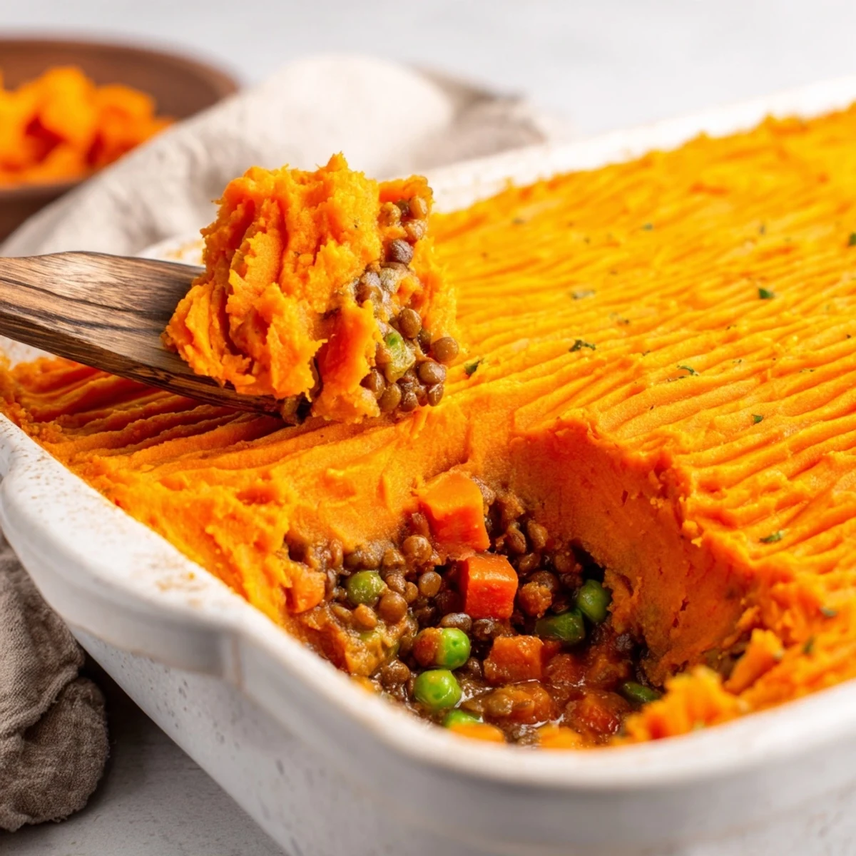 Vegan Lentil Sweet Potato Pie
