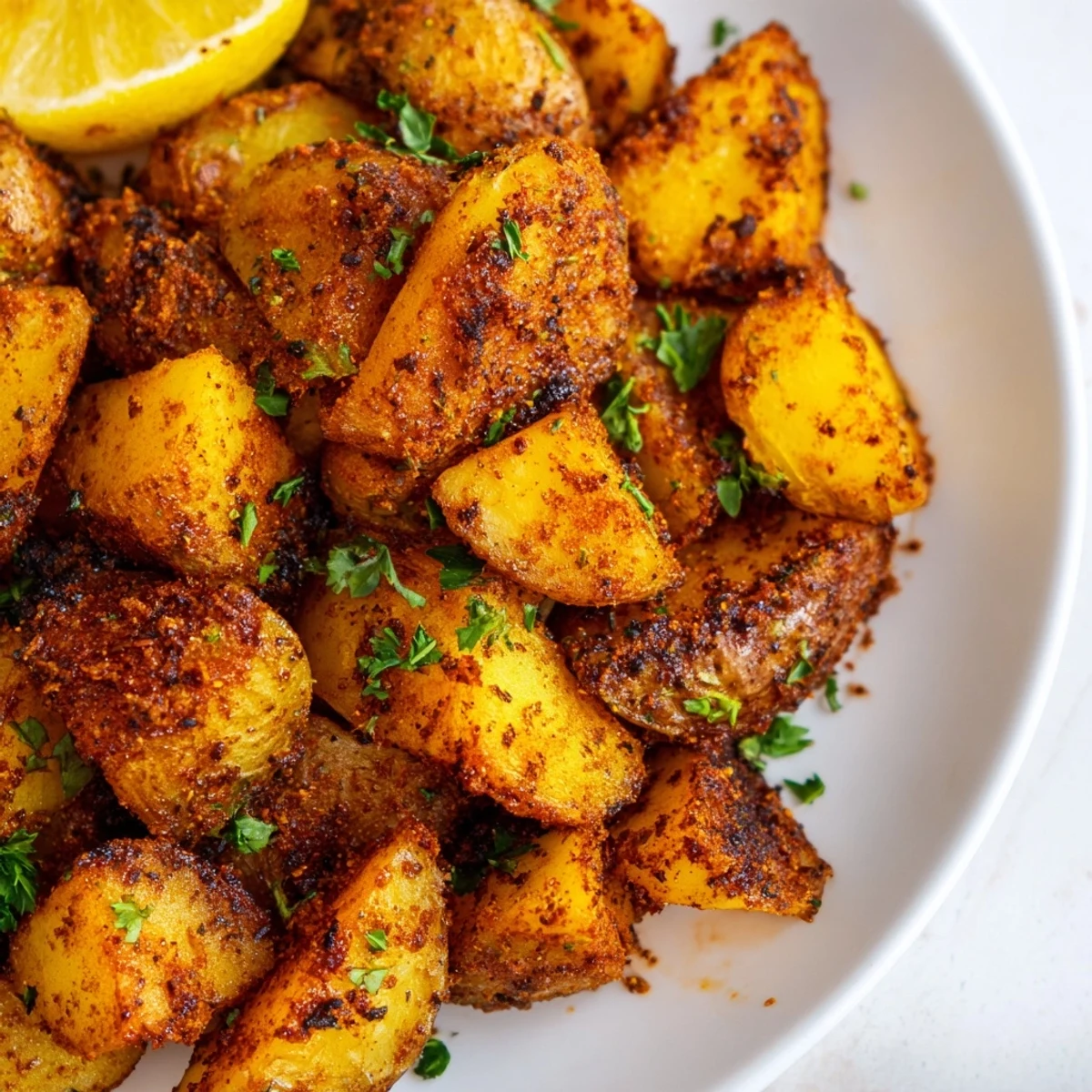 Vegan and gluten-free Cajun Spiced Roasted Potatoes tossed in bold spices, ready to be paired with grilled tofu or meats.