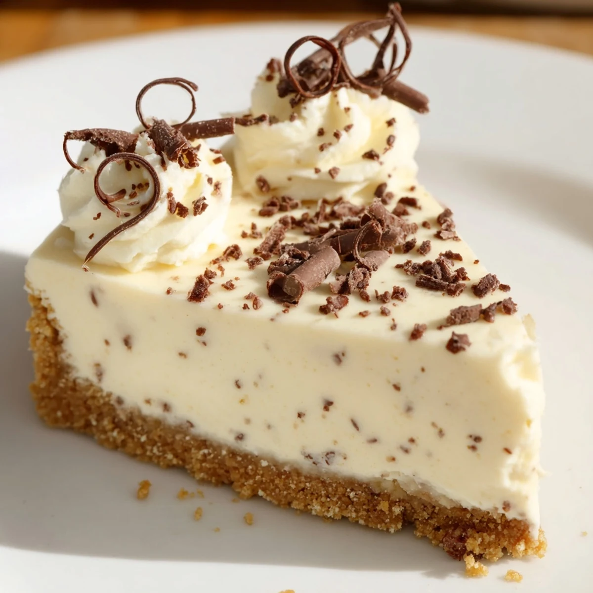 Freshly baked Irish Cream Cheesecake cooled on a wire rack, ready to be sliced and served.