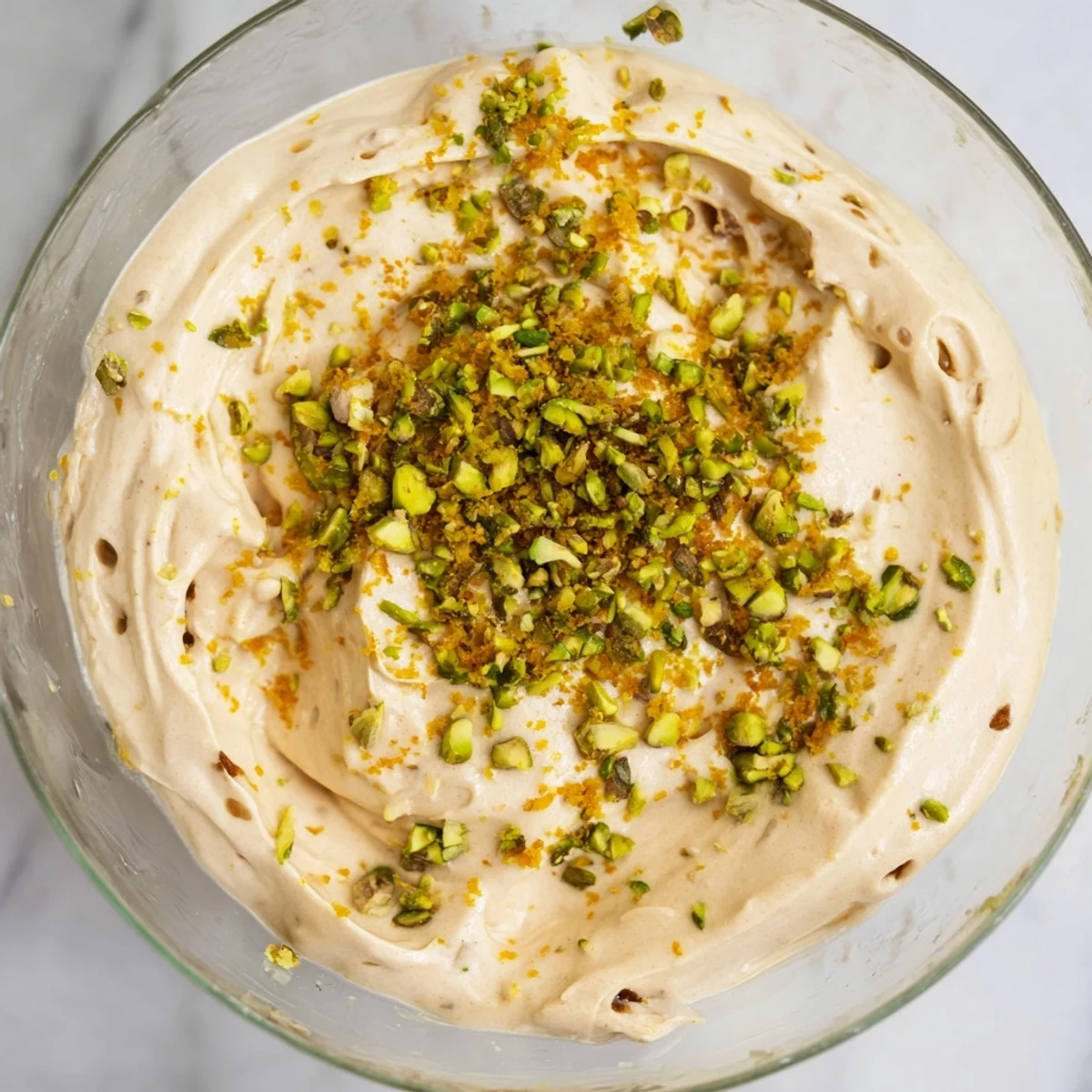 Light and airy Lebanese date orange blossom mousse served in clear glasses