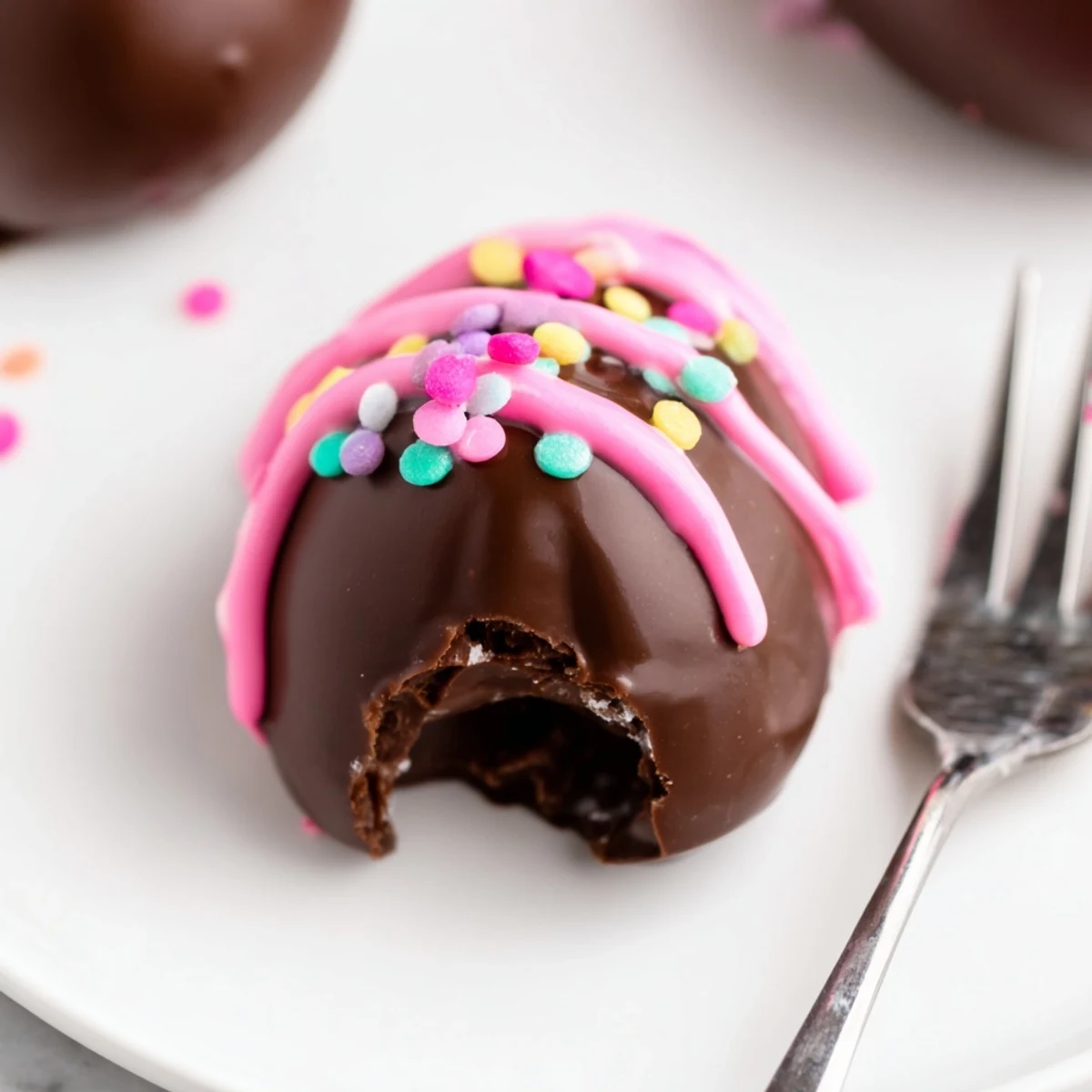 Homemade Cool Whip Easter eggs with smooth cream cheese filling and dark chocolate shell