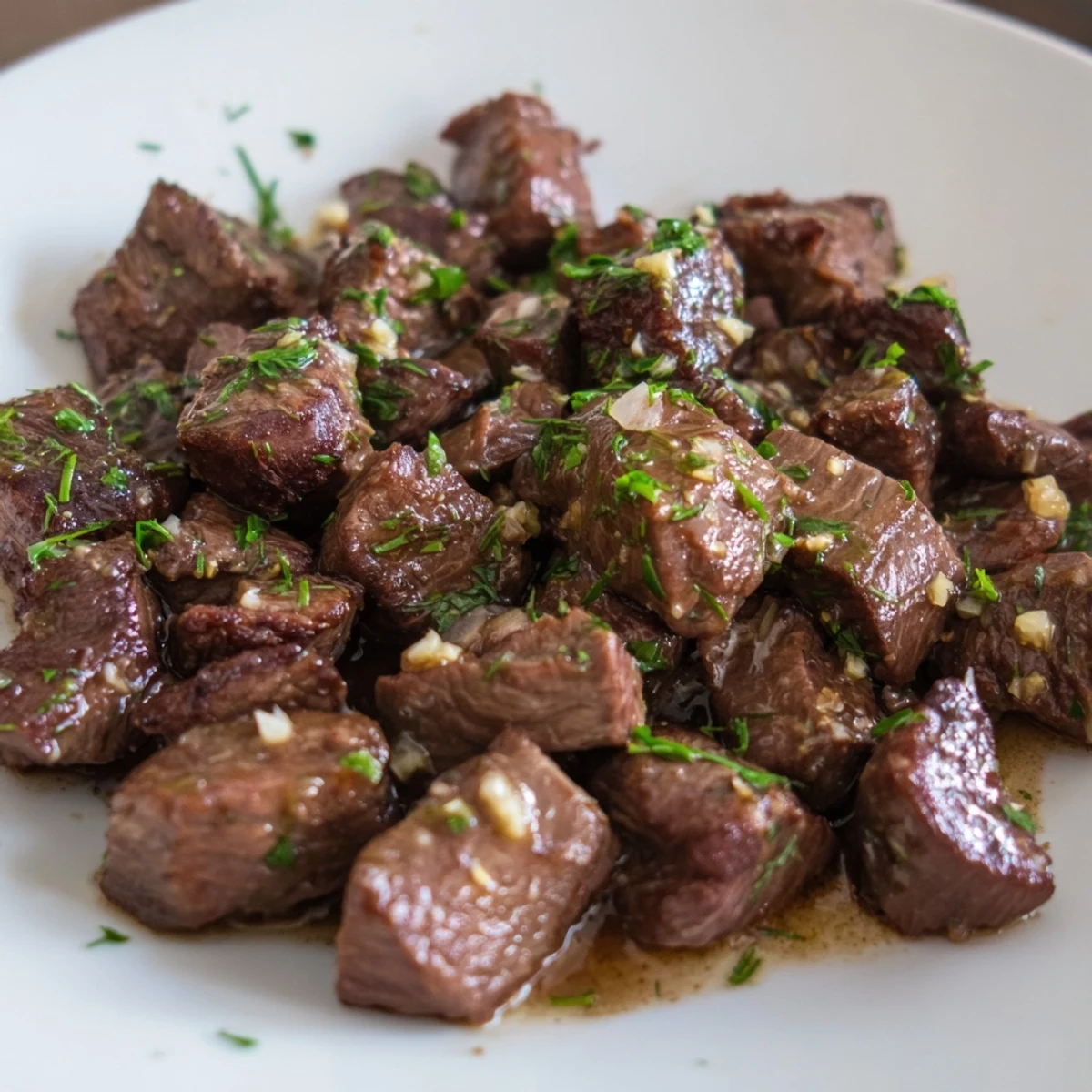 Seared Cowboy Butter Steak Bites glistening with herb and garlic butter, ready for sharing.