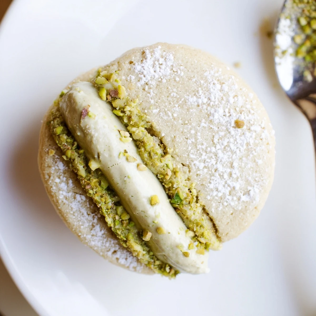 Pistachio Cream Cookies Recipe buttery, tender sandwiches with vivid green pistachio filling