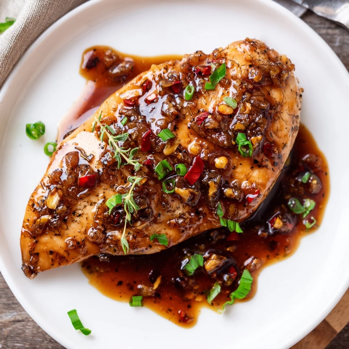 Tender, juicy breasts in caramelized sauce — Slow Cooker Brown Sugar Garlic Chicken
