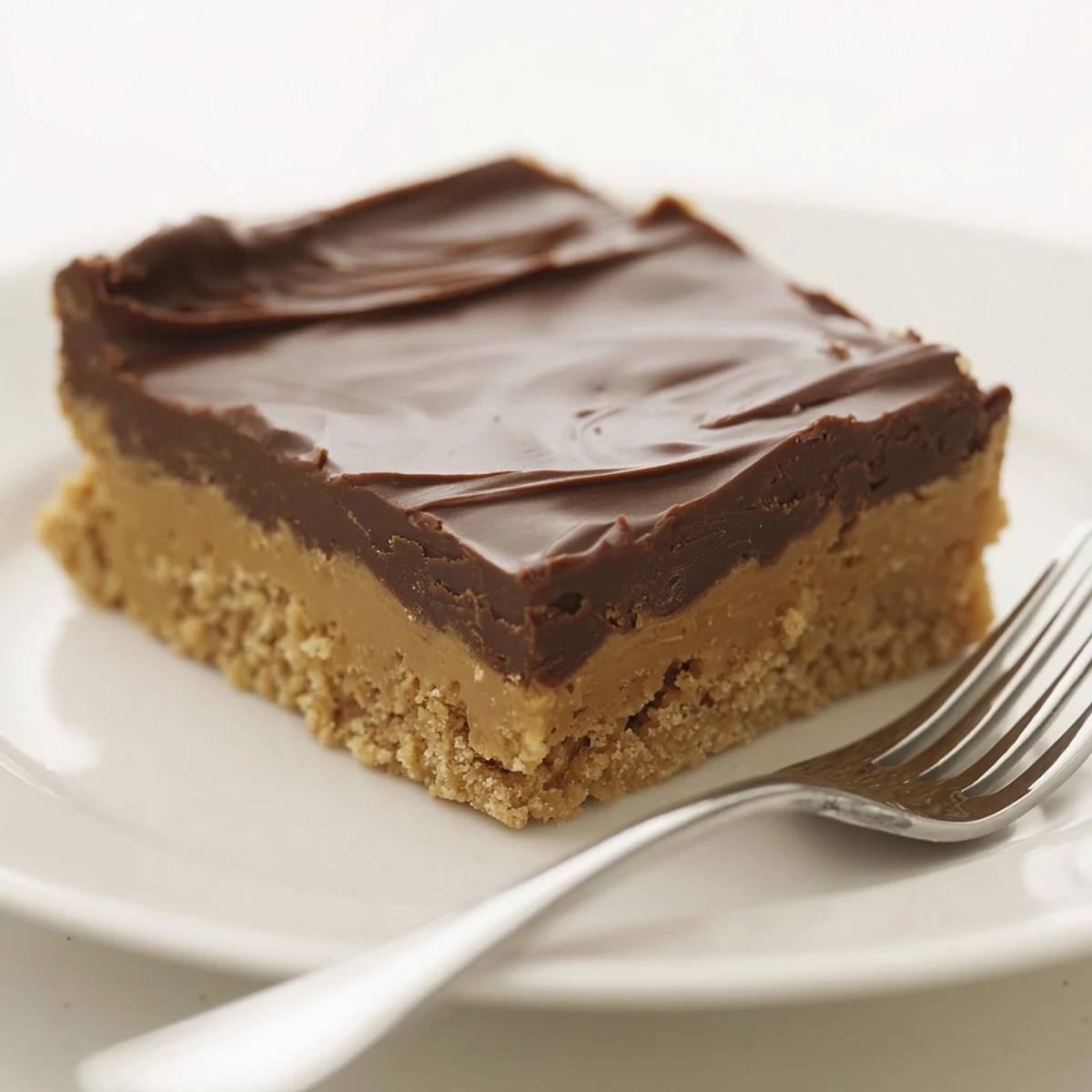 Sliced Peanut Butter Bars on a plate, sweet, chewy, nutty bites