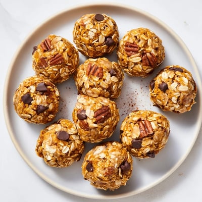 These No Bake High Protein Pumpkin Bites are a perfect autumn snack for your fall spread.