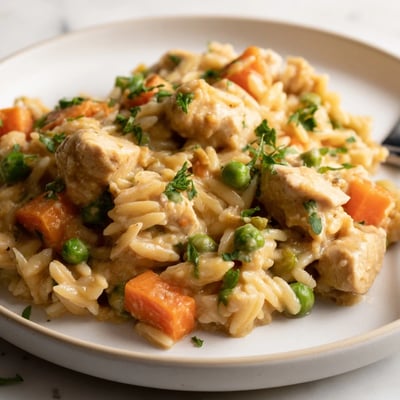 Creamy Chicken Pot Pie Orzo